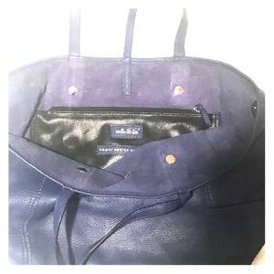 Gorgeous cobalt blue leather tote